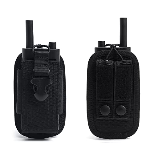 Tactical Radio Holder Elastic Nylon Case with MOLLE Strap Duty Belt Clip W89623