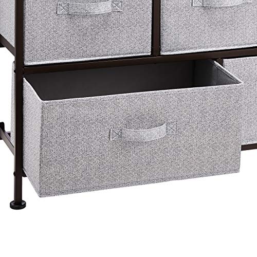 Bronze Fabric 5-Drawer Storage Organizer Unit S240