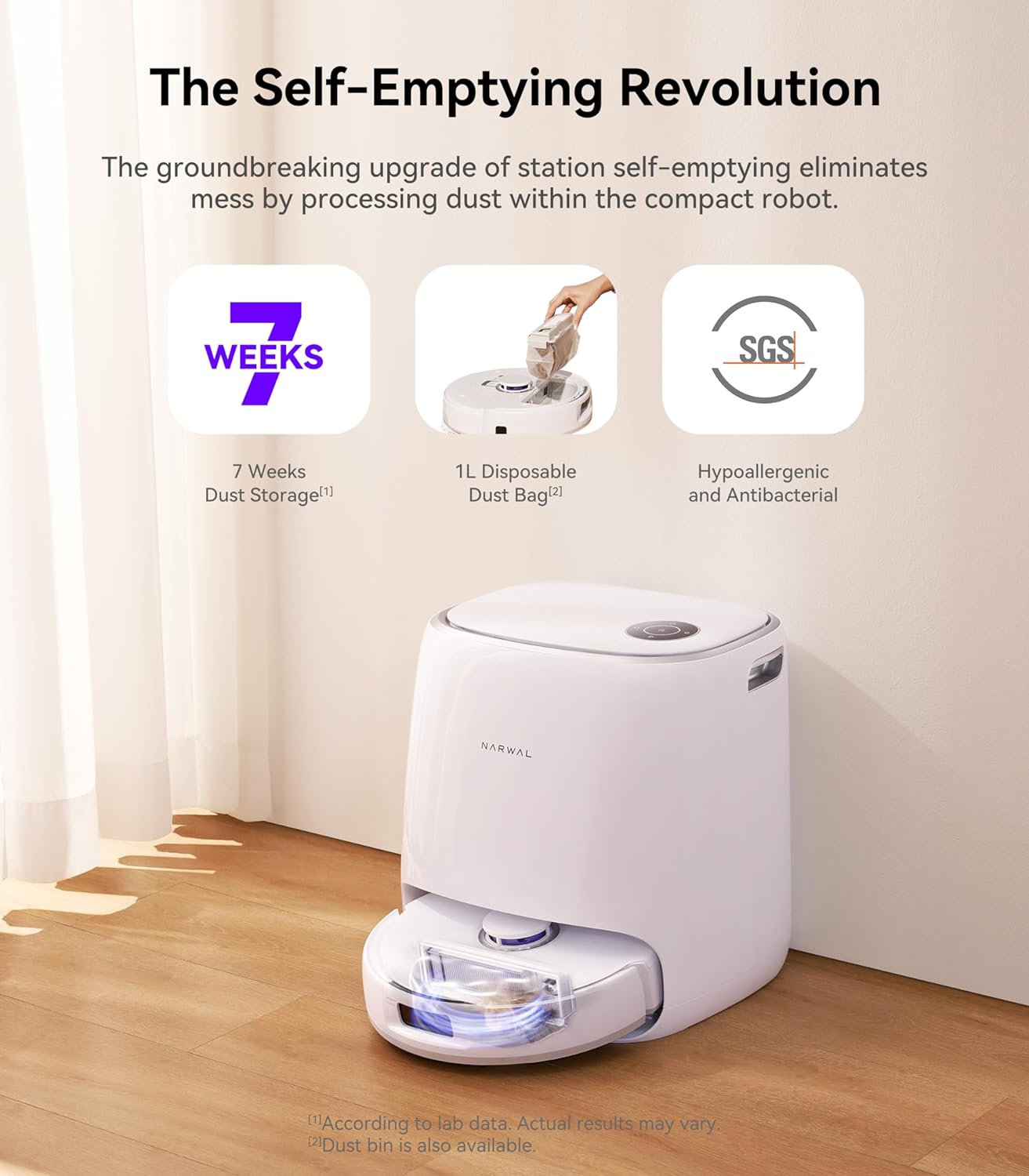 8200 Pa Robot Vacuum and Mop Combo with Dust Bags G197