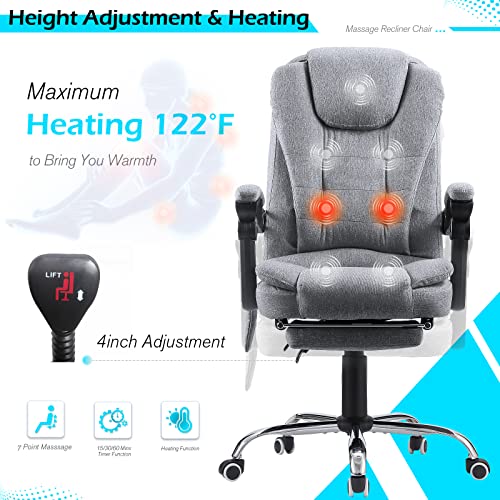 Grey PU Leather Massage Office Chair K675146