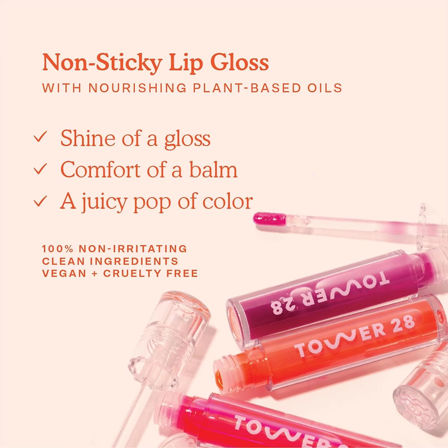 Milky Nude Pink Non-Sticky Vegan Lip Gloss Q55785