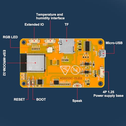 2 Pack 2.8" ESP32 Development Board WiFi Bluetooth Dual-core 240x320 Smart LCD Display TFT Module Touch Screen G33900