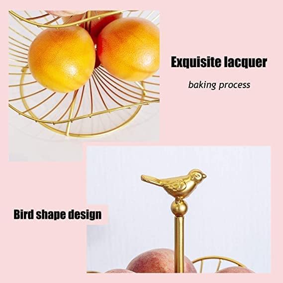 Gold Metal 3-Tier Fruit Basket Holder N584344
