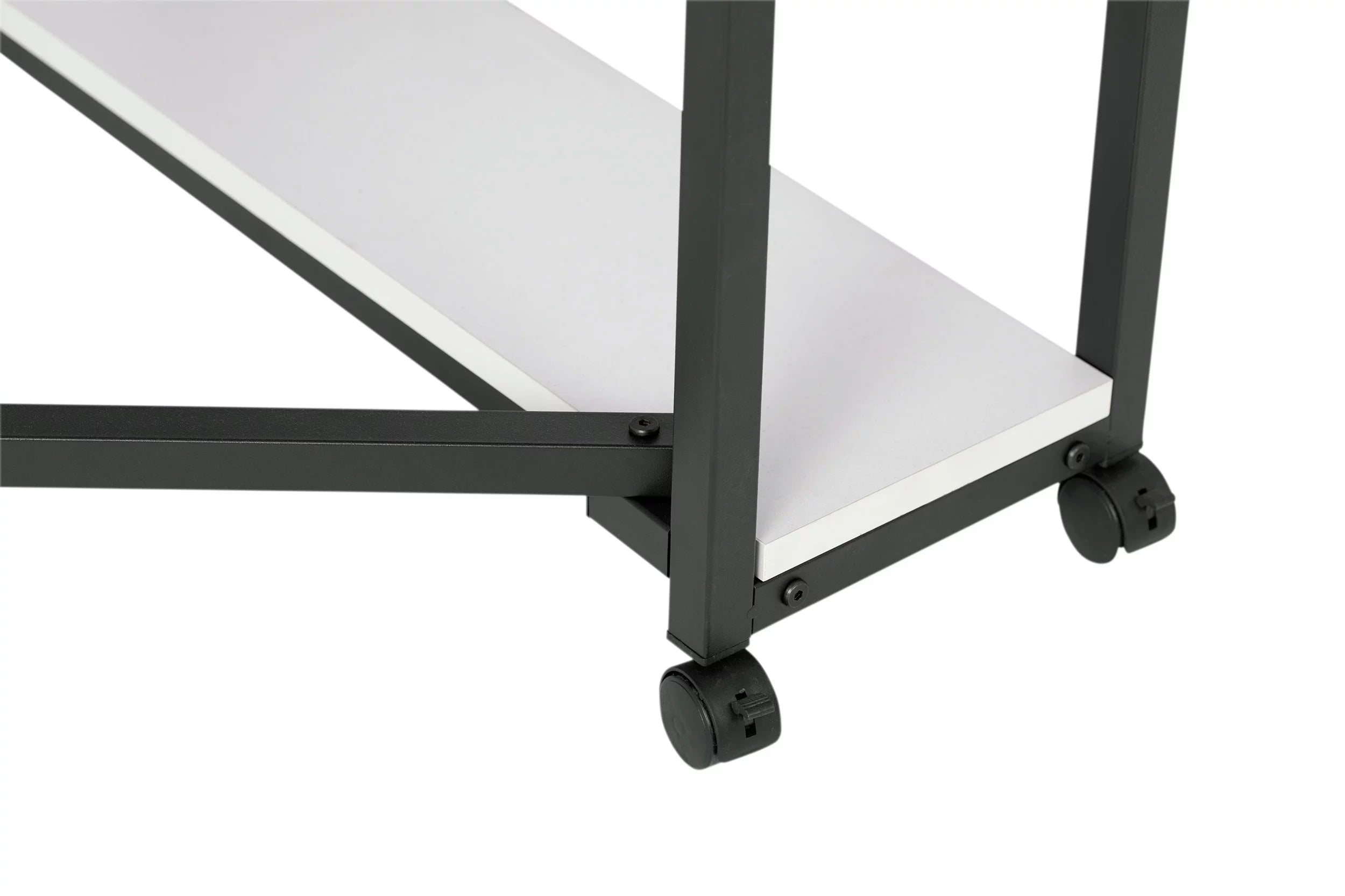Charcoal White Mobile Fabric Cutting Table with Storage 30" H P7816