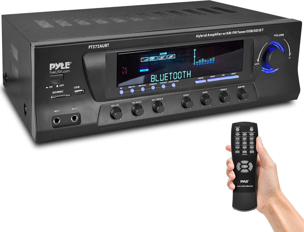 300W 4 Channel Bluetooth Stereo Receiver with USB, AM FM, RCA K48924