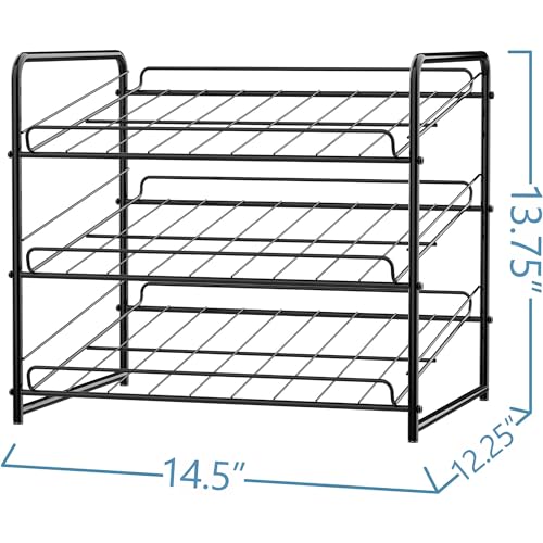 Black Stackable Can Rack Organizer M8948