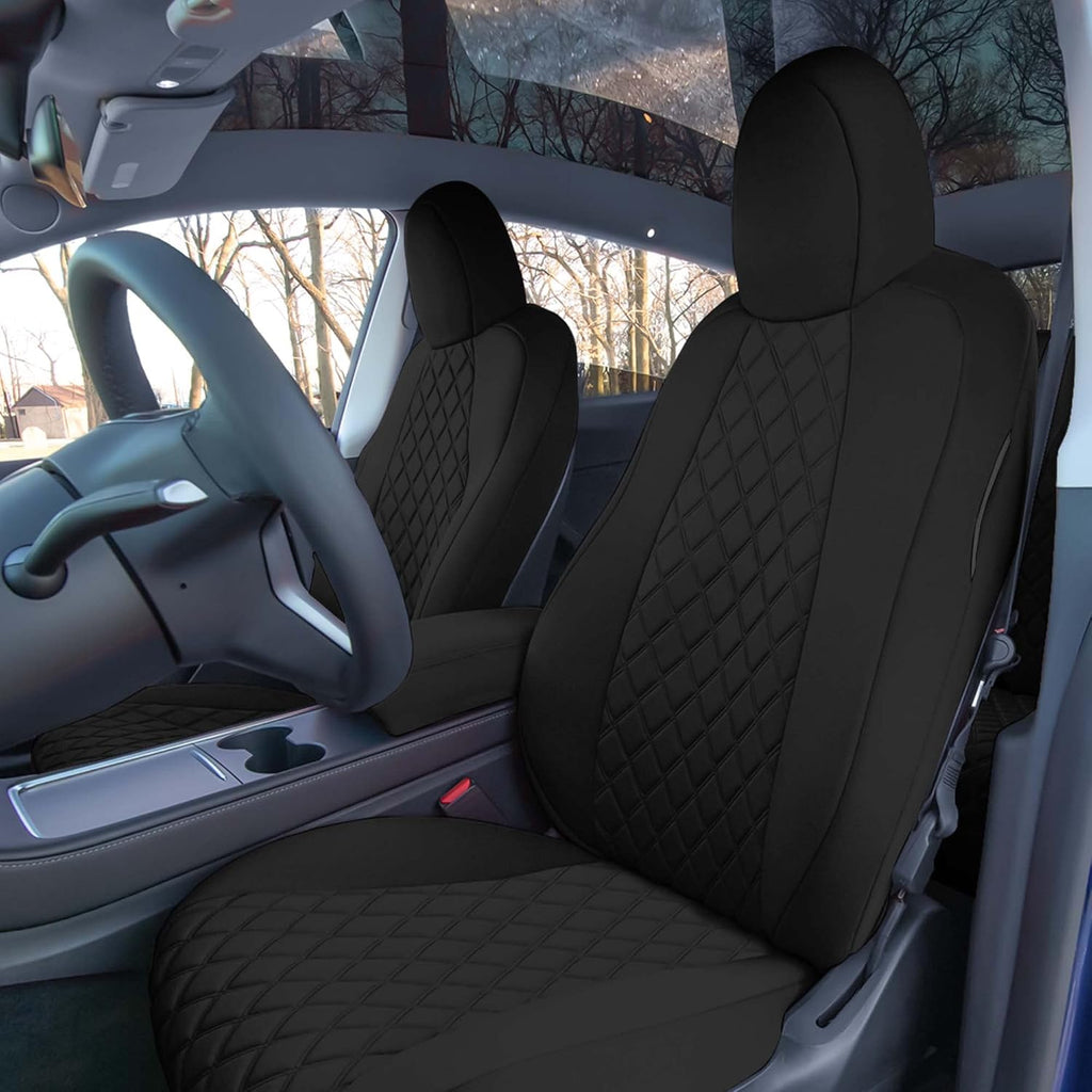 Black Neoprene Water Resistant Automotive Seat Covers Full Set O9071