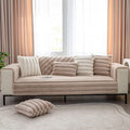 Light Coffee 28"x28" Faux Fur Sofa Cover B343