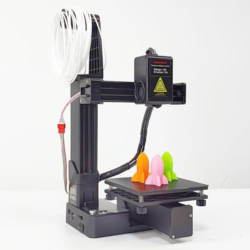 Mini 3D Printer, FDM, Auto Leveling, 230℃ High Temp All Metal Hotend, 4 x 4 x 4in H8140