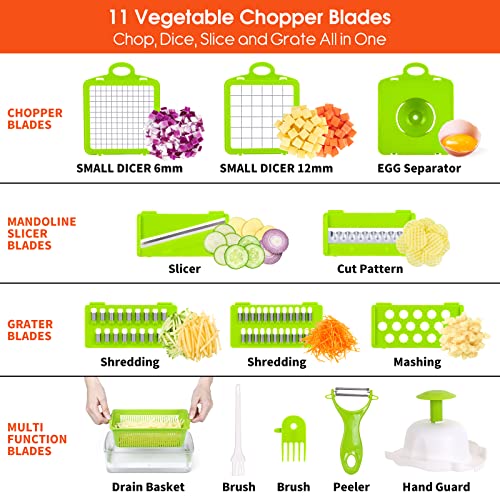 14 in 1 Multifunctional Vegetable Chopper with 8 Blades (Grey) S323703