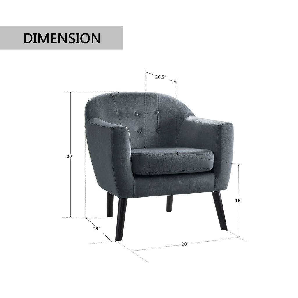 Grey Accent Chair Q125