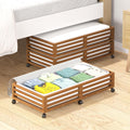 Bamboo Under Bed Storage Containers with Wheels 2 Packs U533944