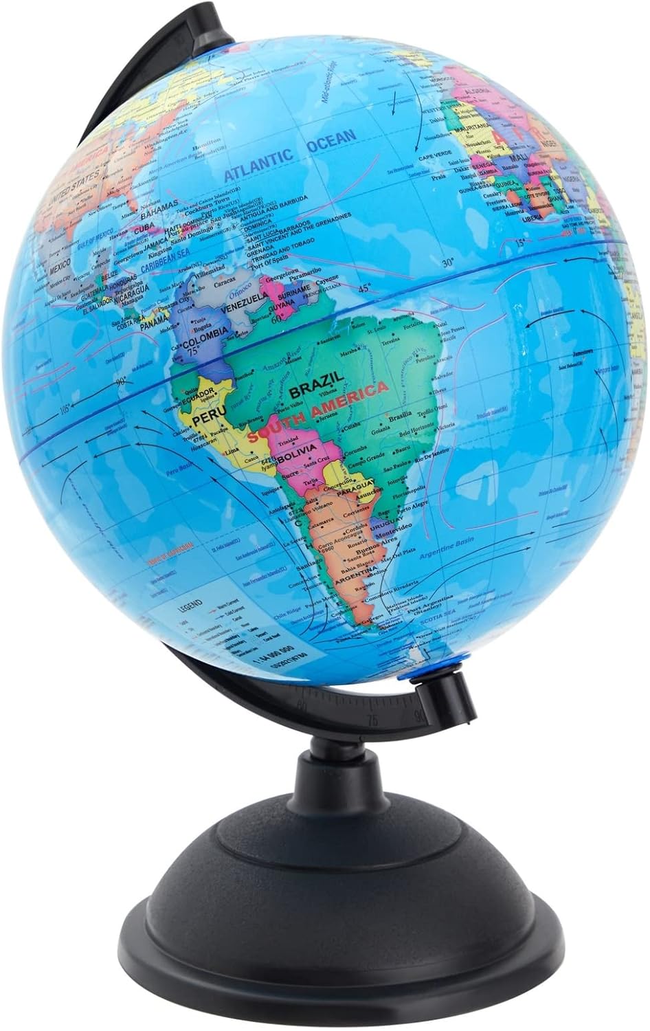 8-inch Rotating World Globe with Stand B179374