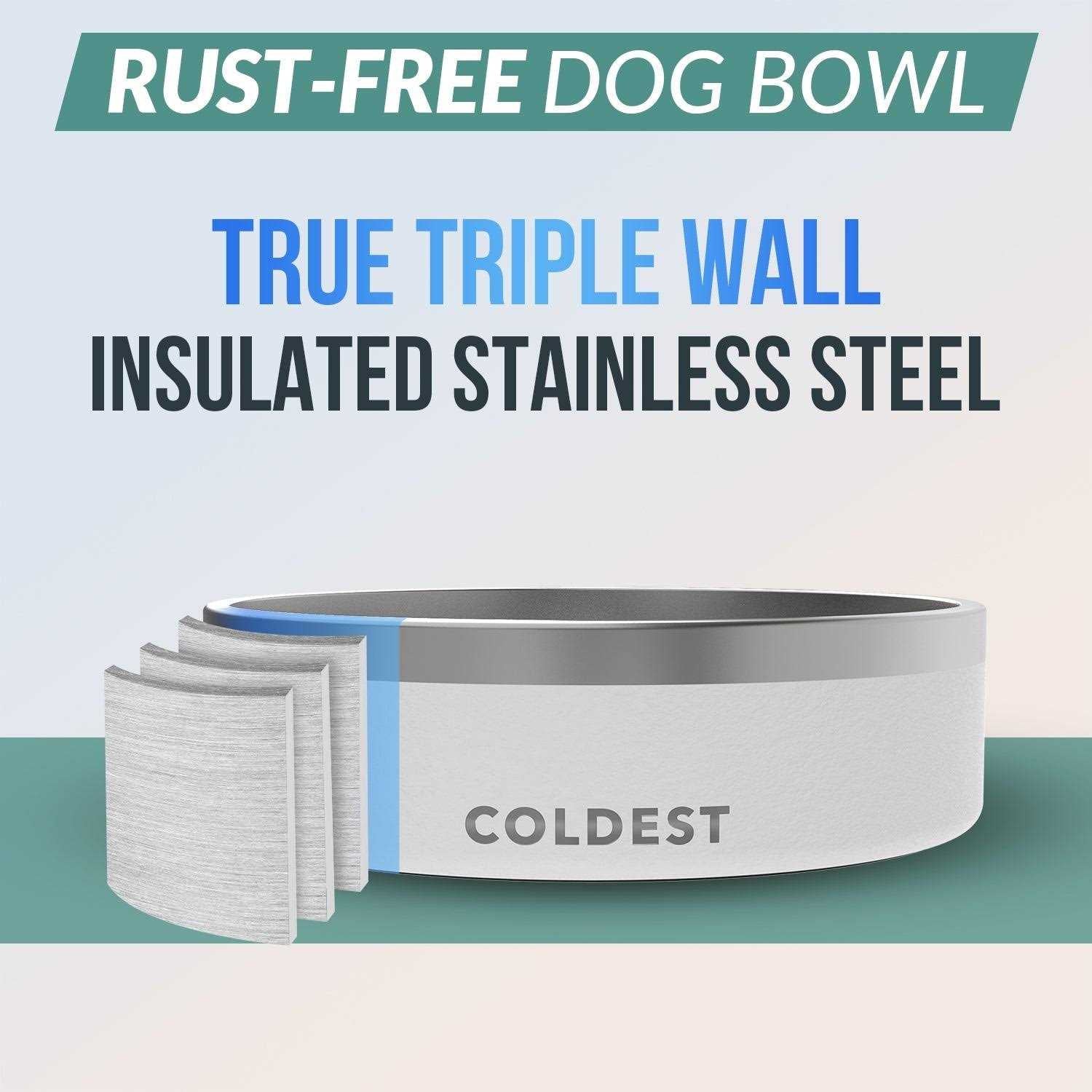 Stainless Steel Non Slip No Spill Dog Bowls M5322
