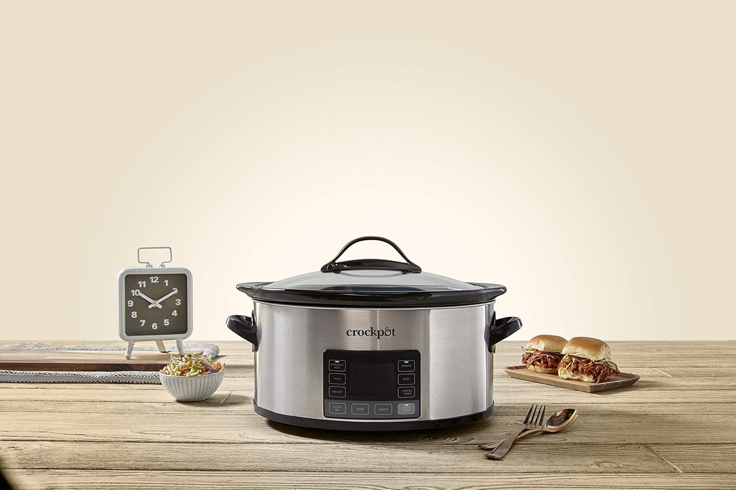 6 Quart Programmable Slow Cooker with Digital Timer, Stainless Steel K55513