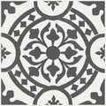 Black and White 2 MIL x 12 in. W x 12 in. L Peel and Stick Water Resistant Vinyl Tile Flooring F3537