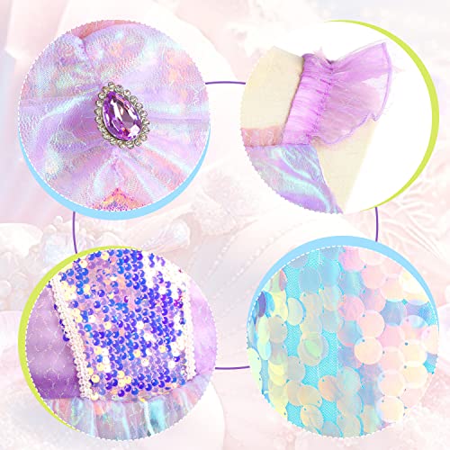 Sequins Mermaid Princess Party Dress for Toddler Kids Baby E872