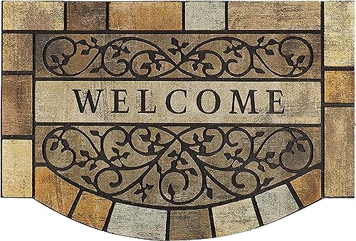 24"x36" Heavy-Duty Outdoor Door Mat with Non-Slip Rubber Backing P8591