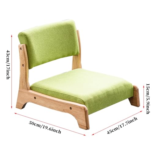 Beige Floor Chair with Back Support and Cushion Z61858