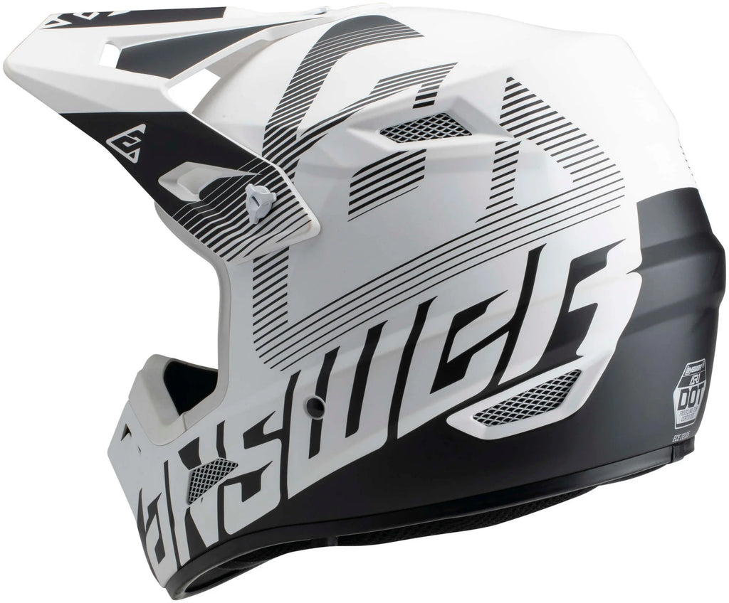 White/Black Offroad Helmet W4779