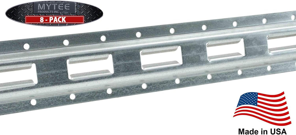 4 Pack 5' Vertical Galvanized Steel Bolt-On Tie-Down Rail Q37928