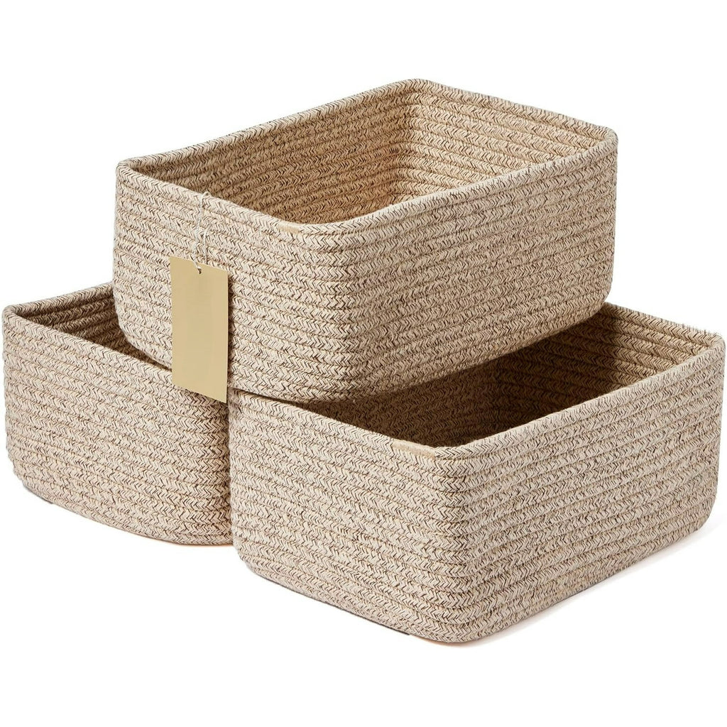 Small Storage Baskets 3 Packs Green 11.5x7.5x4.7” S645