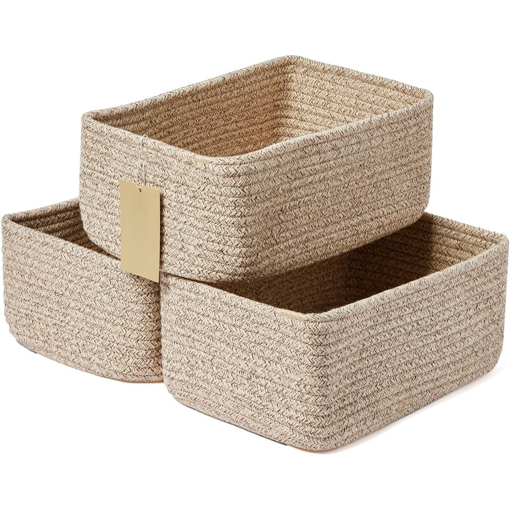 Small Storage Baskets 3 Packs Green 11.5x7.5x4.7” S645