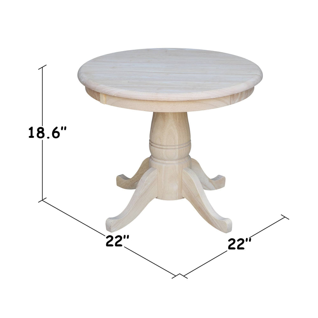 Unfinished Round Pedestal Table P975181