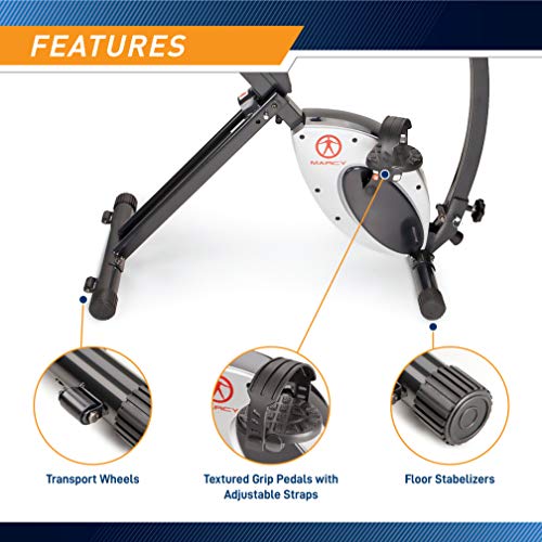 Foldable Upright Exercise Bike with Adjustable Resistance M8078