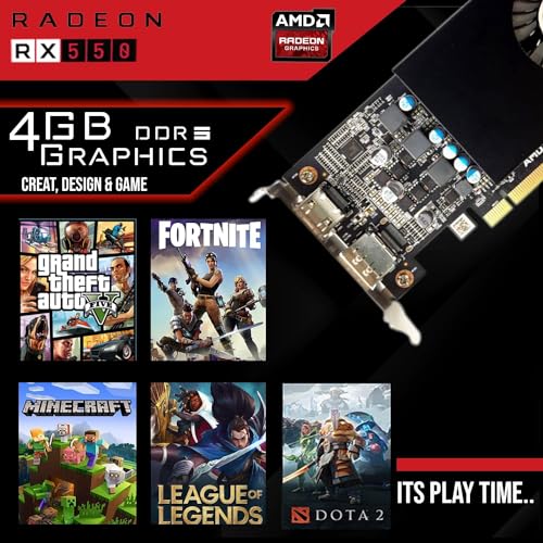 G3 Gaming Desktop PC Intel Core i7 6th Gen AMD RX 550 Graphics 32GB RAM 1TB SSD 24 Inch Dual Monitor RGB Keyboard Mouse Speaker Webcam Win 10 Pro X9095