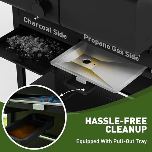 6-Burner Propane Gas Grill and Griddle with Double Stainless Steel Lids O6501
