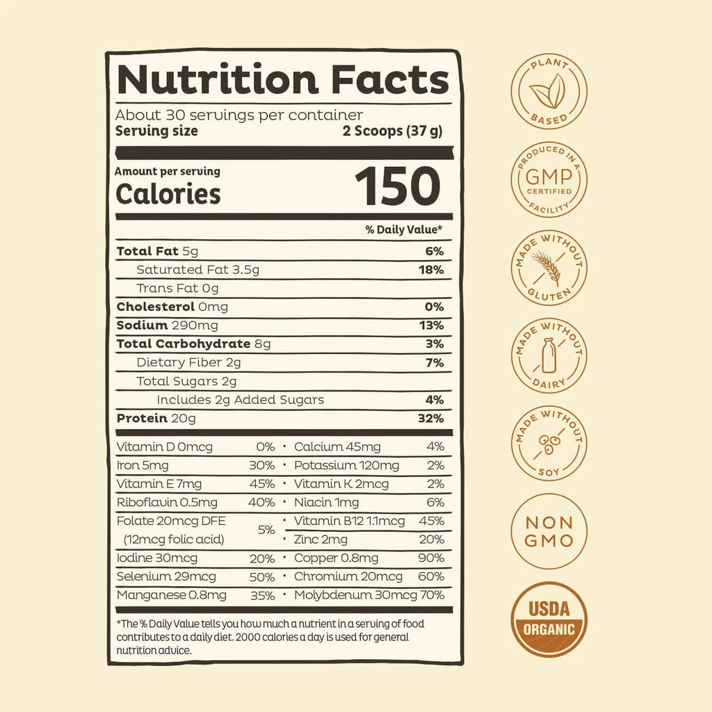 Vanilla Vegan Protein Powder, 30 Servings F28667