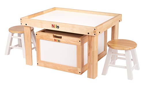 Kids Play Table Set with 2 Detachable Two-Sided Baseplates V618086