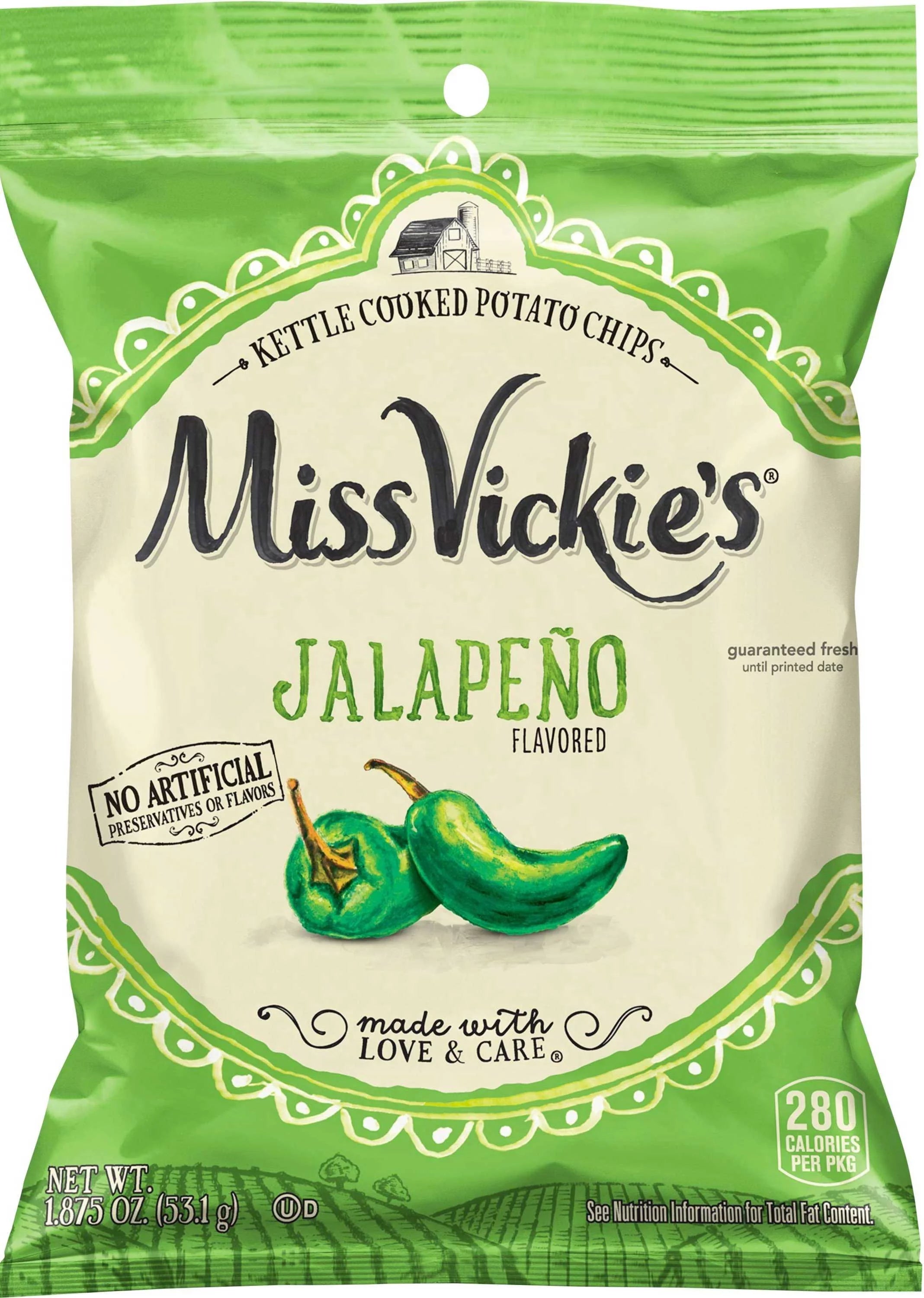 Jalapeno Kettle Cooked Potato Chips 1.875oz 24 Ct C651342