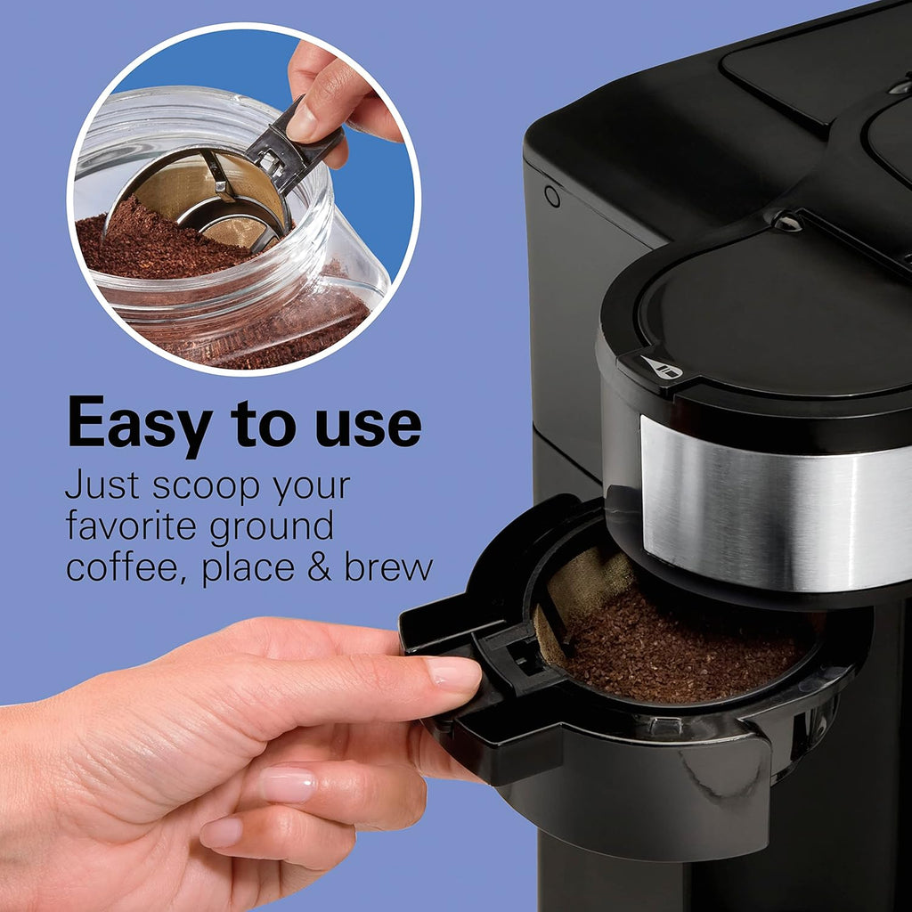 12c Coffee Maker, Single Serve & 12 Cup, Compatible with K-Cup Pods or Grounds K193