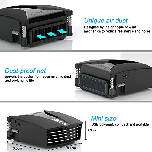 Laptop Fan Cooler with Temperature Display I6714