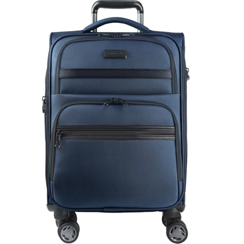 Black Softside Expandable Carry On Luggage with Spinner Wheels & TSA Lock, USB Port, 20-Inch I28952