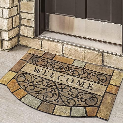 24"x36" Heavy-Duty Outdoor Door Mat with Non-Slip Rubber Backing P8591