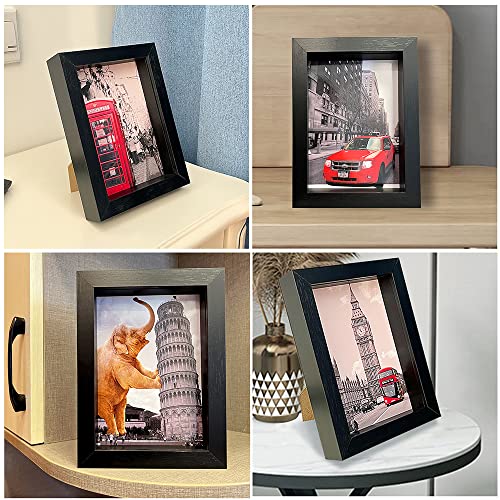 Set of 4 Wooden Shadow Box Frames with Plexiglass C495503