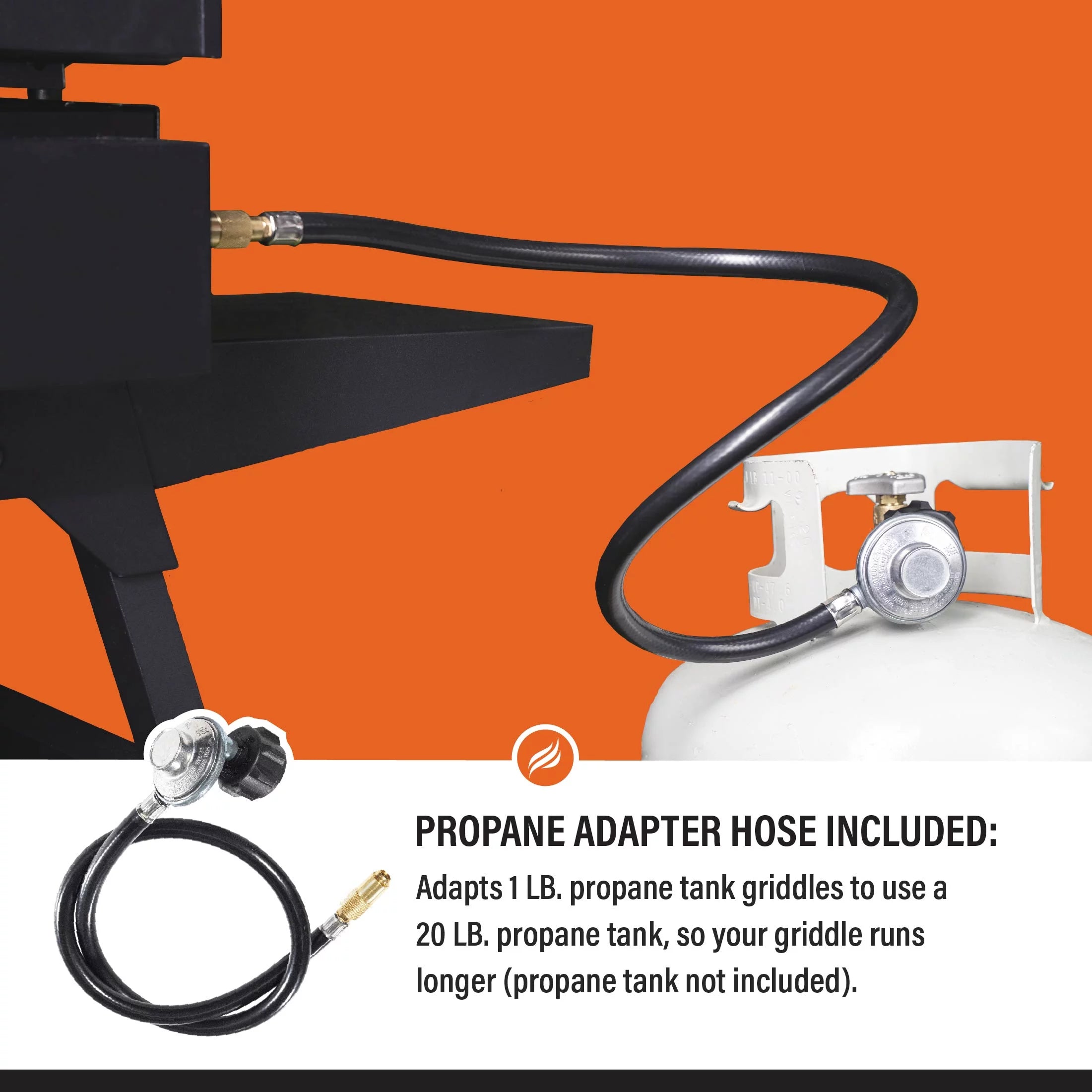 22 Propane Griddle with Stand and Adapter Hose G581