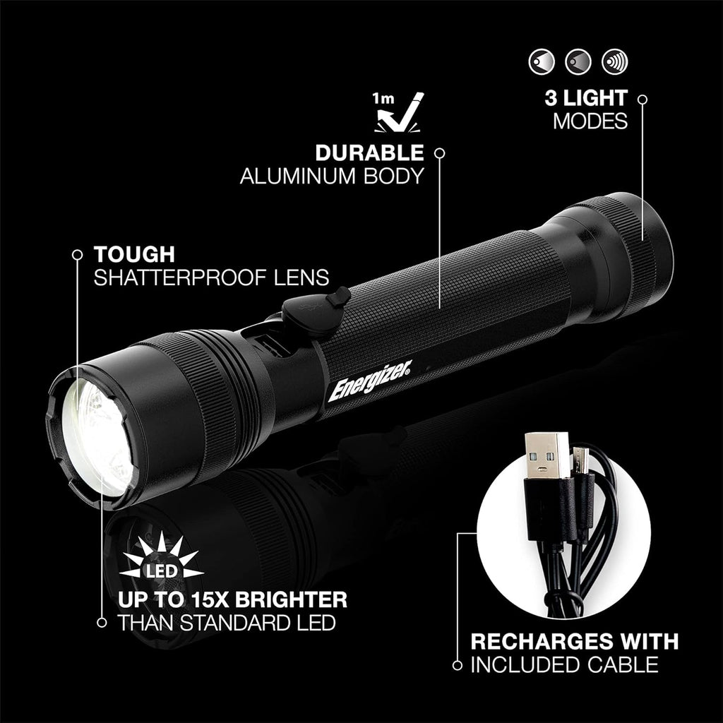 Black LED Tactical Rechargeable Flashlight I3343