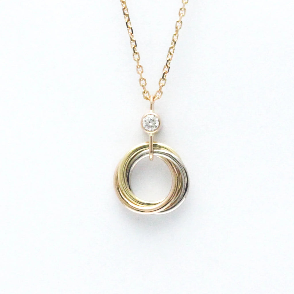 18K Pink Gold, White Gold, Yellow Gold Diamond Pendant Necklace M818163