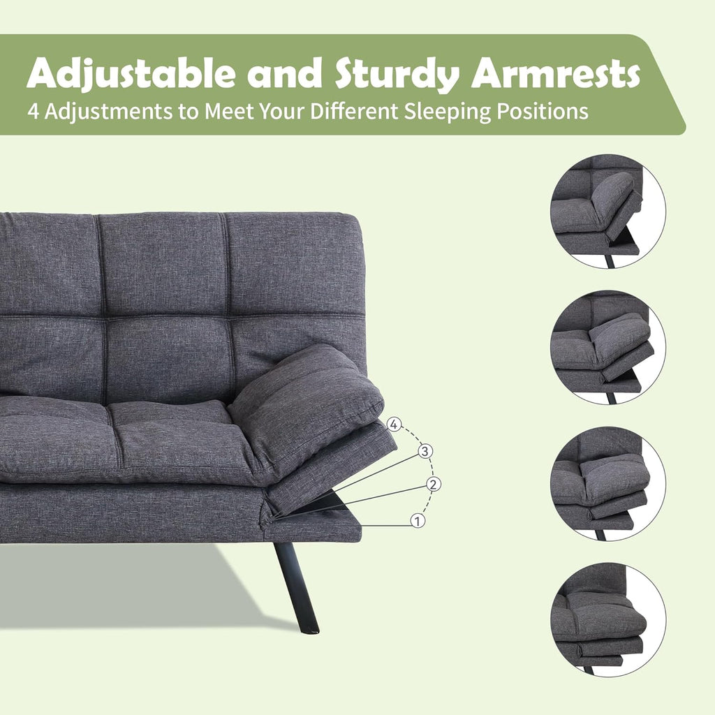 Gray Futon Bed Sofa T985665