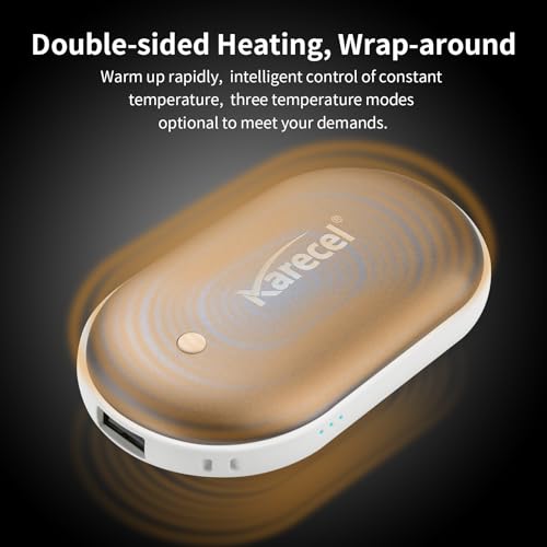 Rechargeable Hand Warmer 5200mAh Double-Sided Electric Hand Warmer Power Bank O5653
