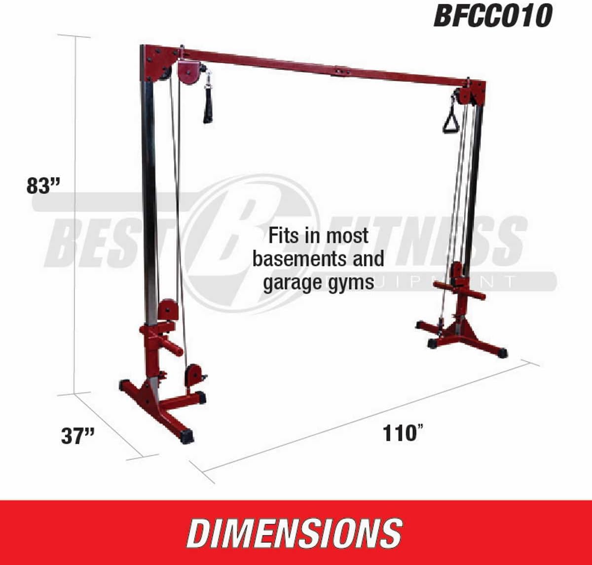 Red Dual Pulley Cable Machine X644452