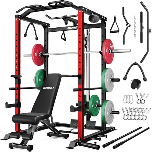 Power Cage Squat Rack with LAT Pulldown X6377