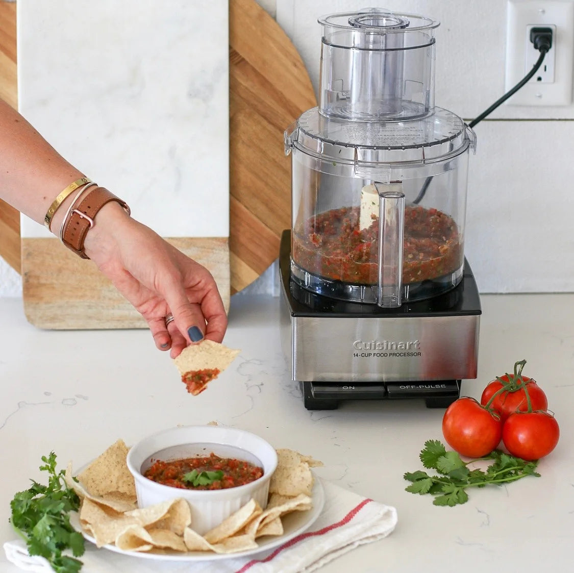 14 Cup Brushed Stainless Steel Food Processor O629069