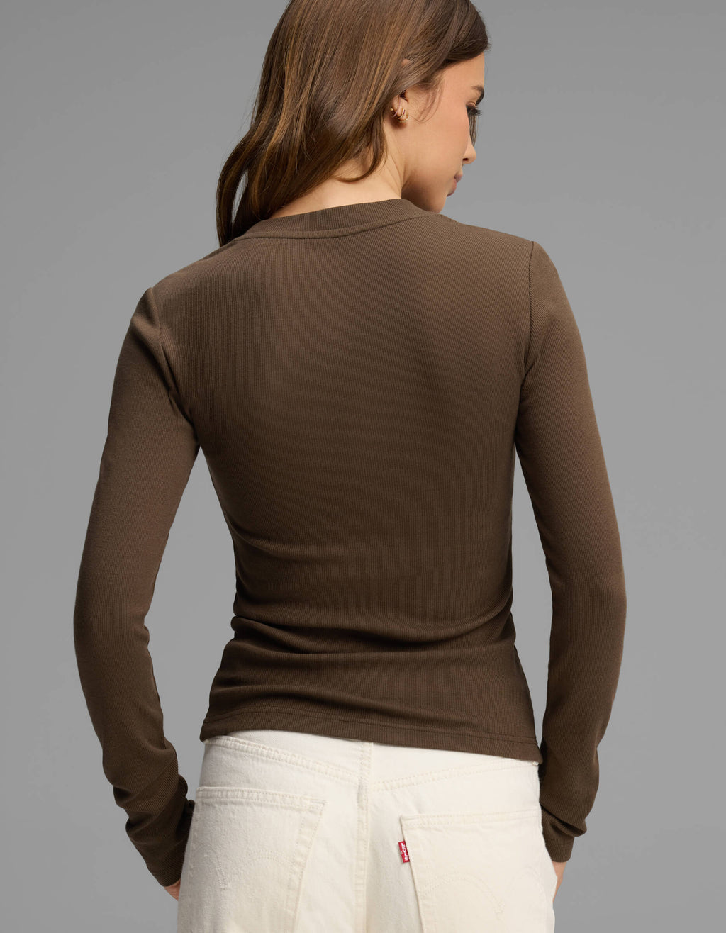 Women's Fine Ribbed Long Sleeve Tee