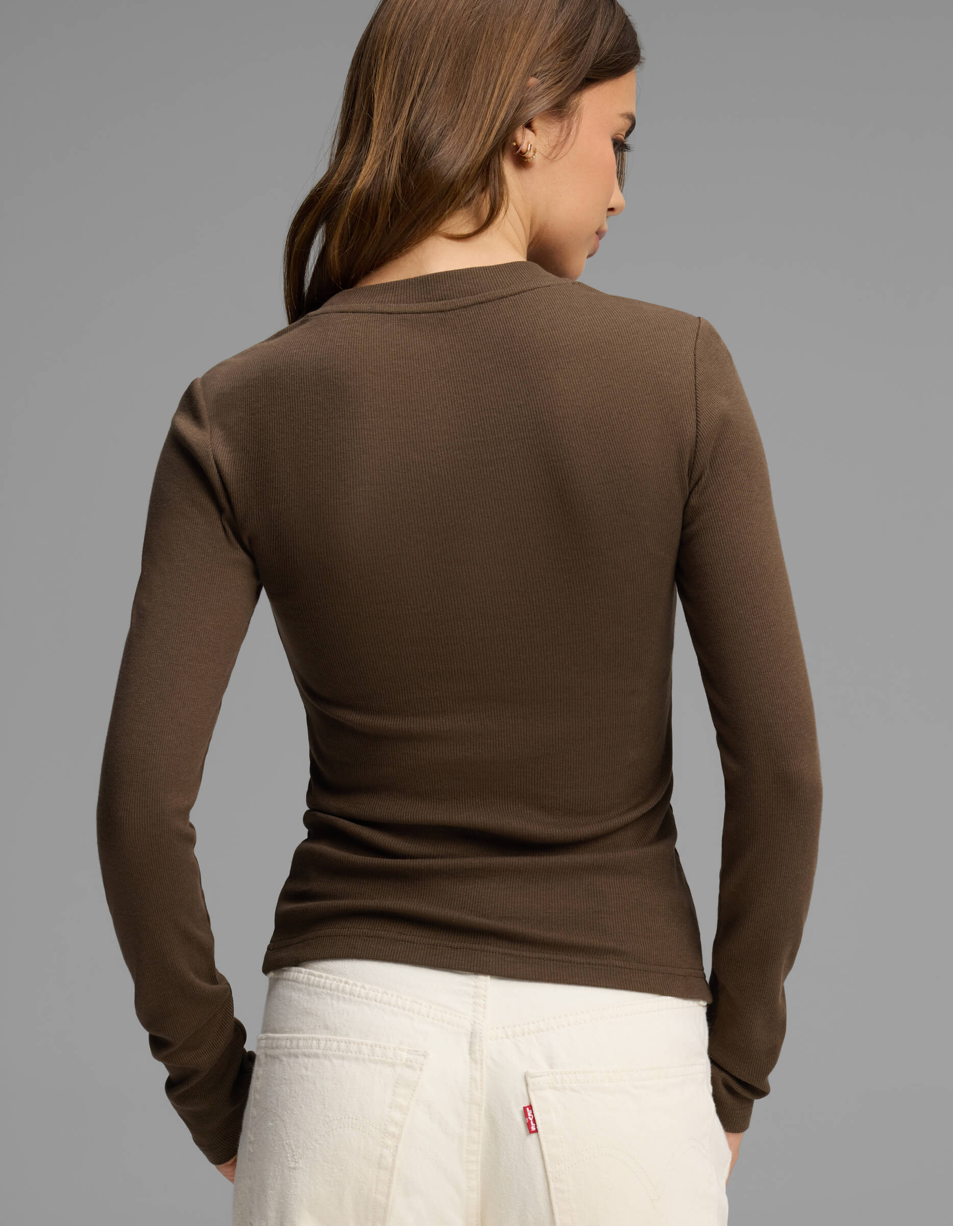 Women's Fine Ribbed Long Sleeve Tee